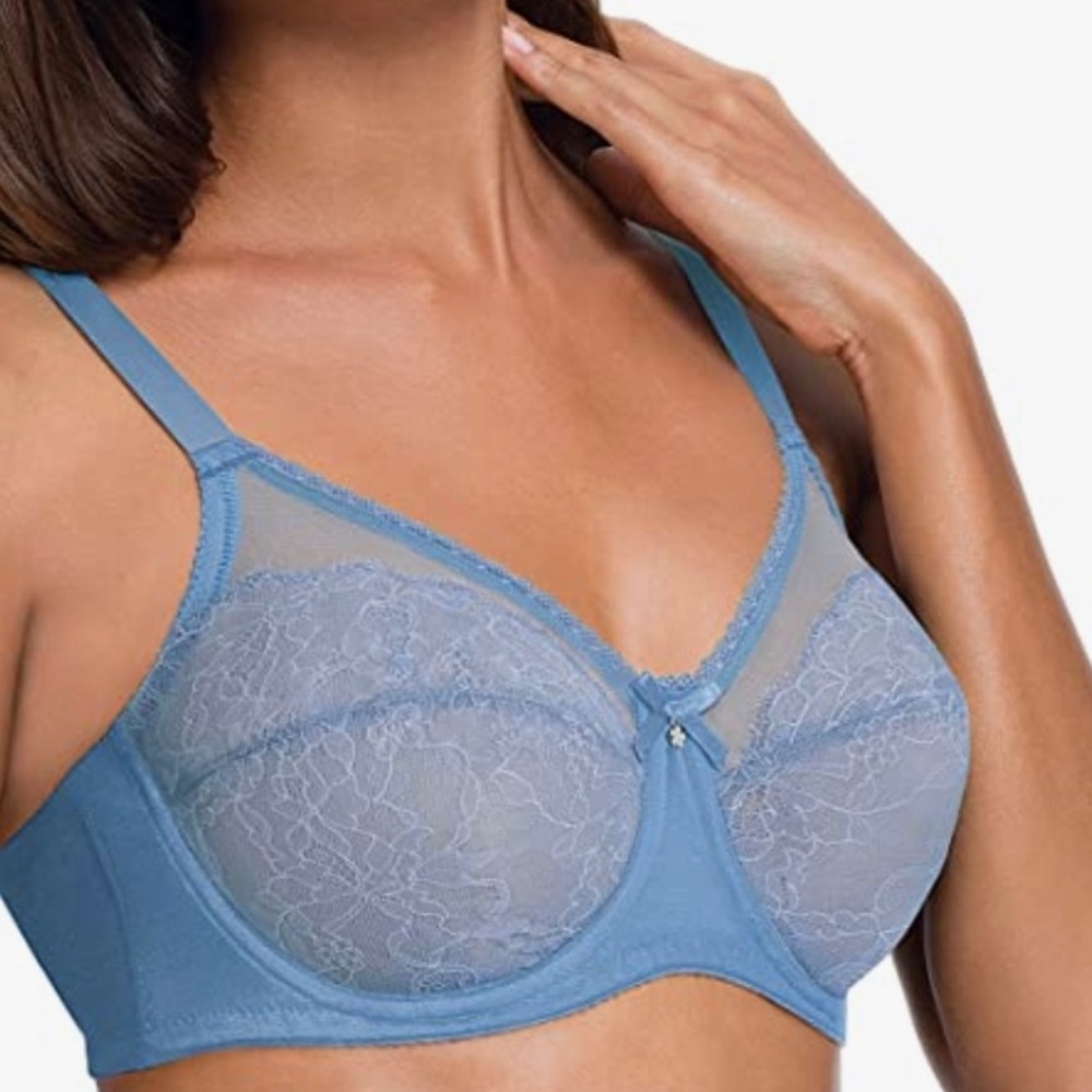 Wacoal Retro Chic Full Figure Bra Blue 855186 34DD